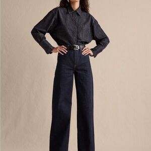 Banana Republic Dark Blue high rise wide leg women’s jeans